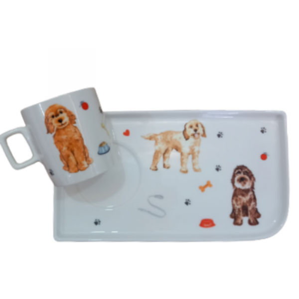 Köpek Desenli Kahve Fincanı Tek Kişilik 