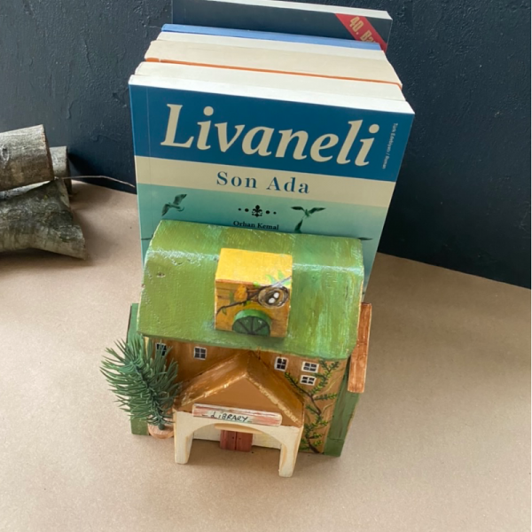  Ahşap Kitap Tutucu& Desteği Library