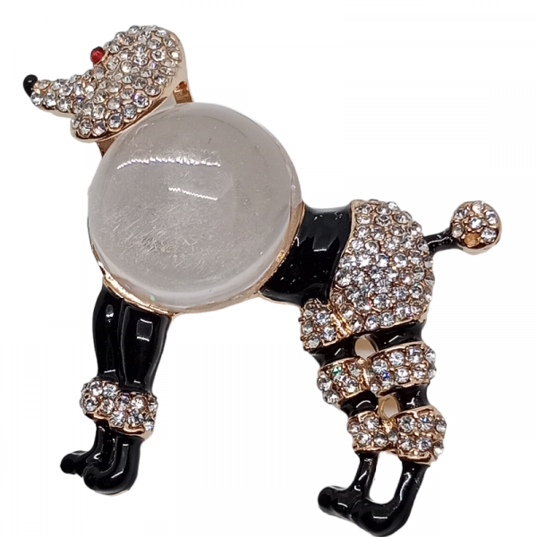 Zirkon Taşlı '' Kaniş Köpek '' Figürlü Broş ( Büyük Boy ) Sa2553