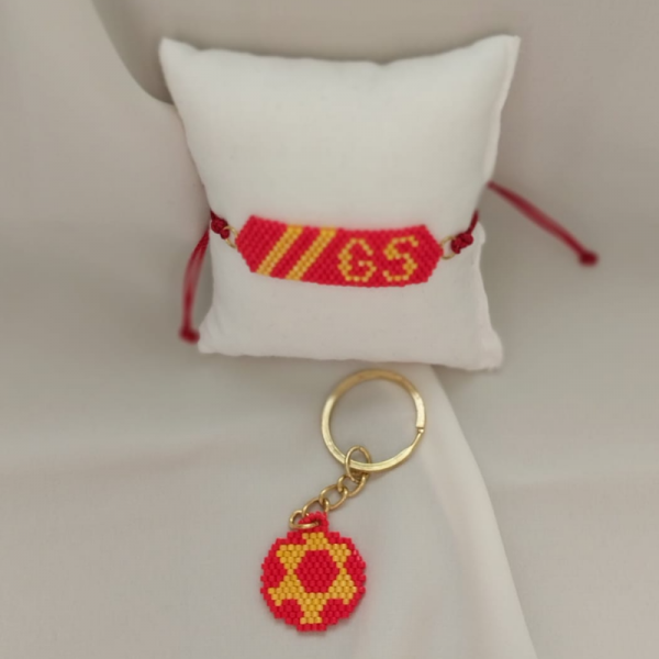 El Yapımı Miyuki Galatasaray Bileklik Ve Anahtarlık