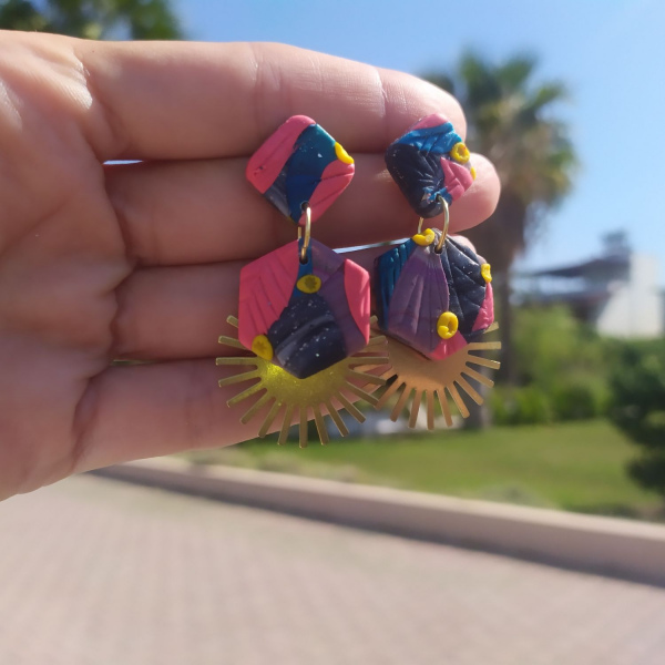 Polimer Kil Pastel Renkli Küpe