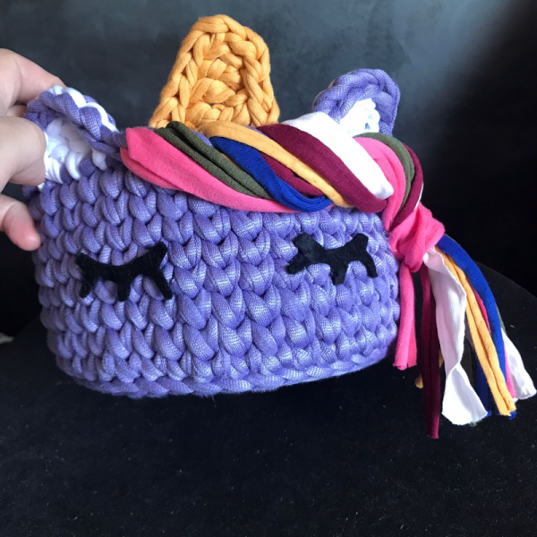 Unicorn Mor Örgü Sepet Twilight Sparkle Sepet Örgü Karakterli Kutu Hediyelik Sepet