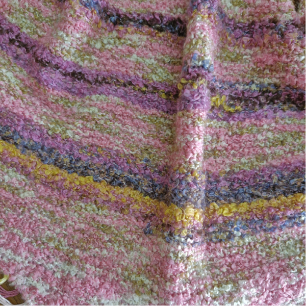 El Örgüsü  Üçgen Şal, Örgü Şal, Pembe Mor , El Yapımı, Moli Tasarım ,6010011502