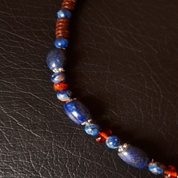 Lapis Kehribar Jasper Şans Ve Denge Kolyesi