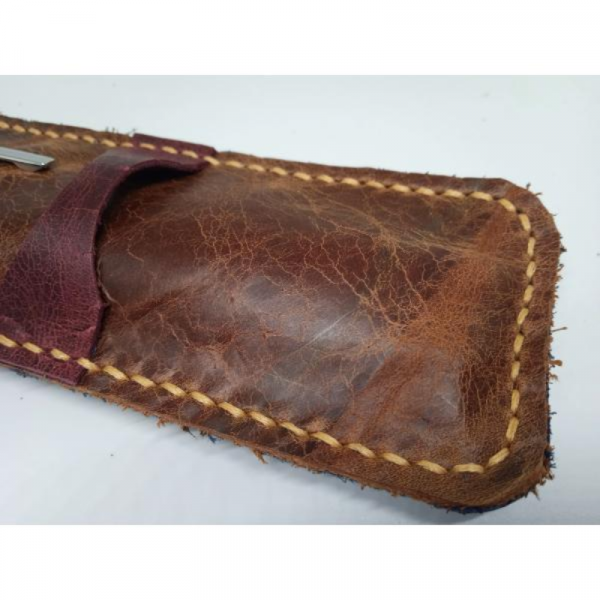 Crazy Hors Hakiki Deri El Emeği Özel Kalemleriniz Için Kalemlik Kalem Kutu 27 Cm 6 Cm Hhh