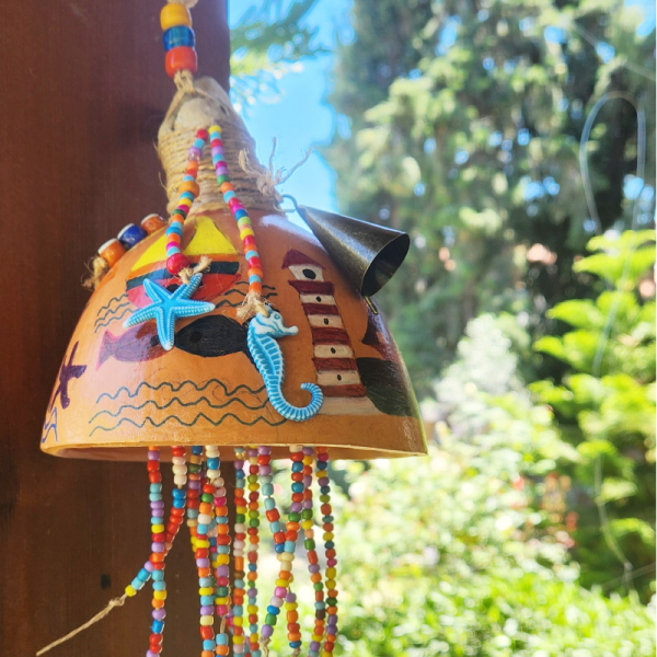 Balkon Bahçe Süsü Seramik Çan
