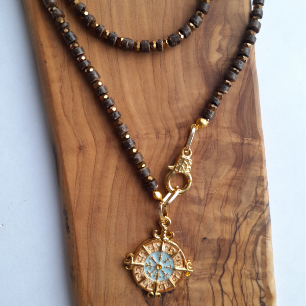 Vegvisir Viking Pusulası Tasarım Kolye 