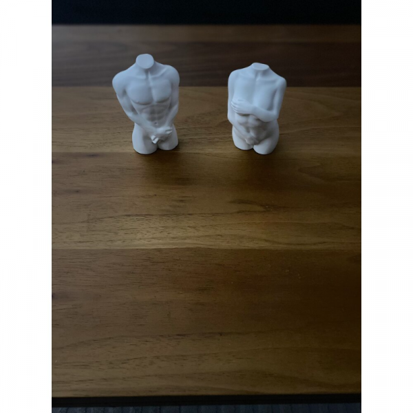 Beton Kadın - Erkek Heykel Obje Set