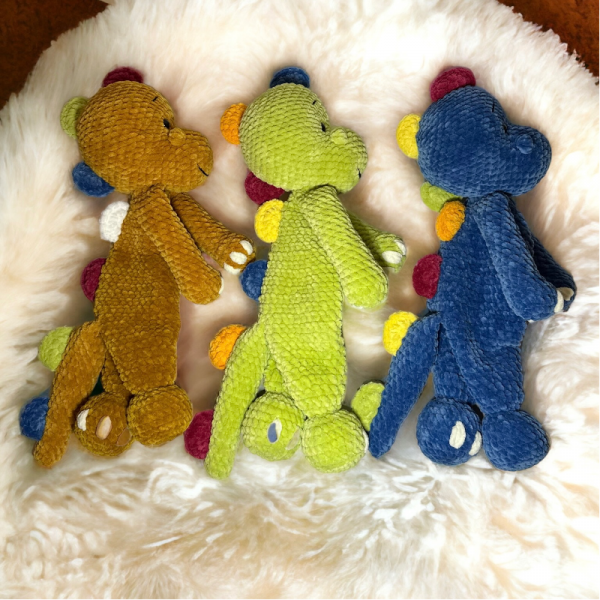 Amigurumi - Uyku Arkadaşı - Dinozor - Kadife İp