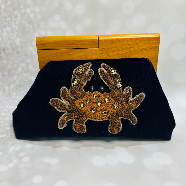 Ahşap Burslu Çanta/el Çantası /clutch