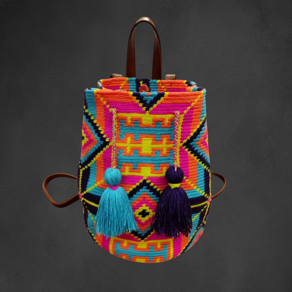 Renkli Bohem Wayuu Sırt Çantası