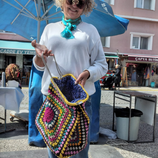 Örgü Foça Çanta