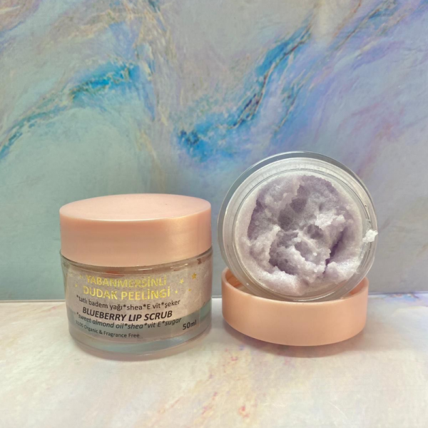 Arındırıcı& Dolgunlaştırıcı Şekerli Yabanmersinli Dudak Peelingi / Exfoliator & Volumizer Natural Blueberry Sug...