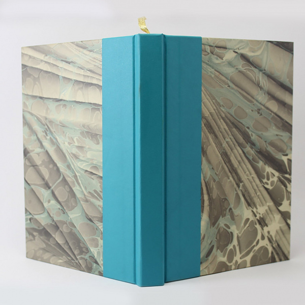 Ebrulu Defter - Battal Desenli Dalgalı Ebru