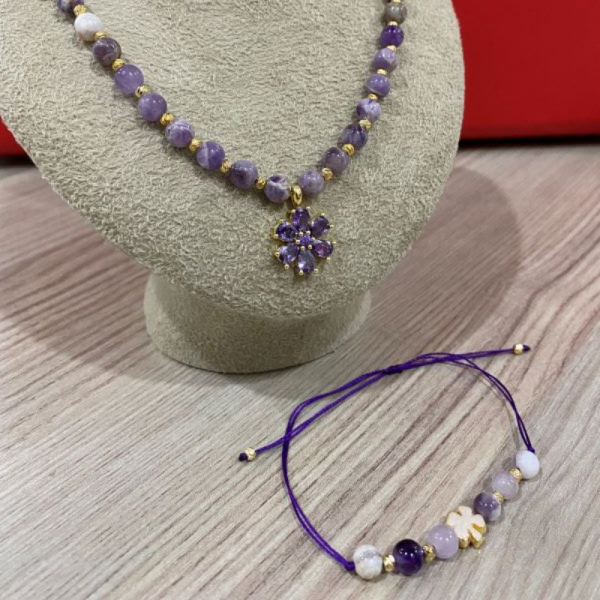  Florit Taşlı Kolye Ve Bileklik