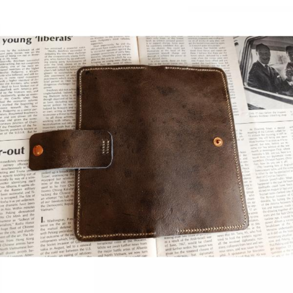 Kesimden Dikime Tamamen El Emeği Gerçek Deri Cüzdan 12 Kart 2 Banknot Alanı (19.4cm*8,5cm) Pln2