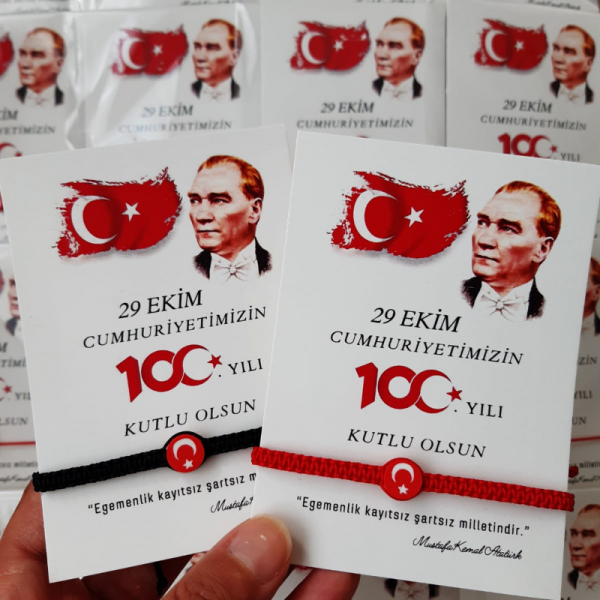 29 Ekim Cumhuriyetin 101. Yılına Özel Makrome Bileklikler (3lü, 5li, 10lu, 20li)