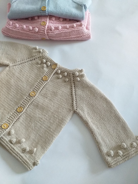 Ekru Bebek Hırkası (0-6 ay)