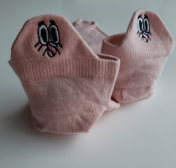 Emojili Trend Çorap Pembe