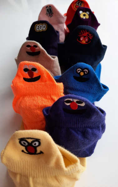 Emojili Trend Çorap -Turuncu