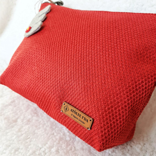 Kırmızı-i̇sme Özel Harfli/anneler Günü Clutch Çanta