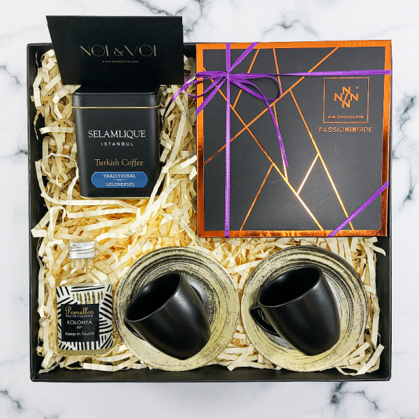 Black And Gold Kahve Keyfi Hediye Kutusu