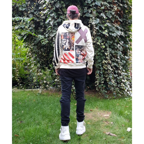Tasarım Unisex Oversize Krem Rengi Sweatshirt