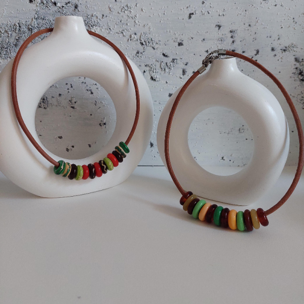 Cam Boncuklu Choker Kolye
