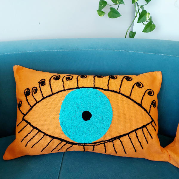 Eye Turkuaz Puch Yastık