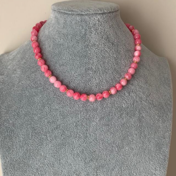 Pembe Akik Kolye