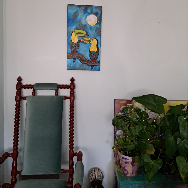 Tukan Kuşu Akrilik Tablosu