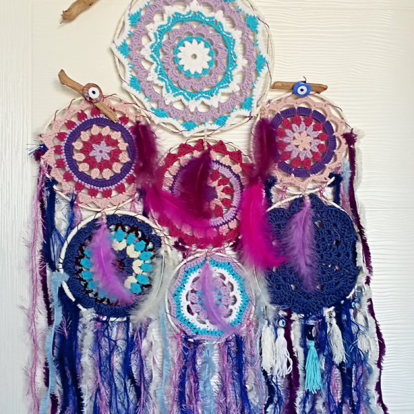 Mandala Renkli Dreamcatcher 7'li