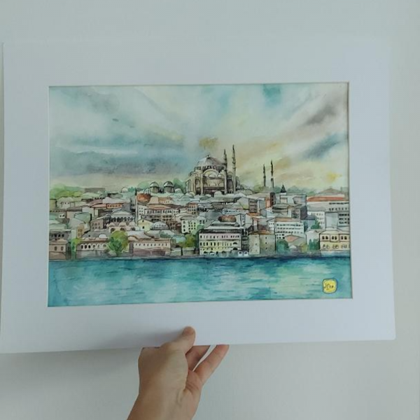 "istanbul" Sulu Boya Resim 