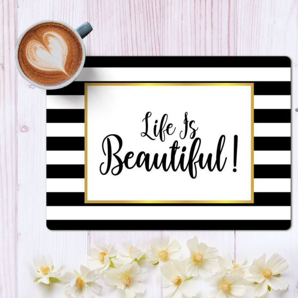 Silinebilir Servis 4 lü Set Life İs Beautiful