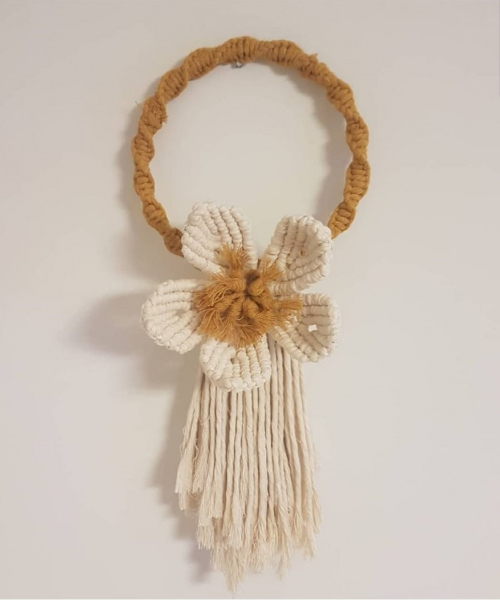 Flower Makrome Duvar Dekoru, Kapı Süsü