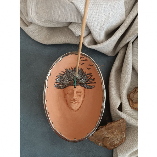 Handmade Seramik Tasarım Heykel Form Tütsülük 