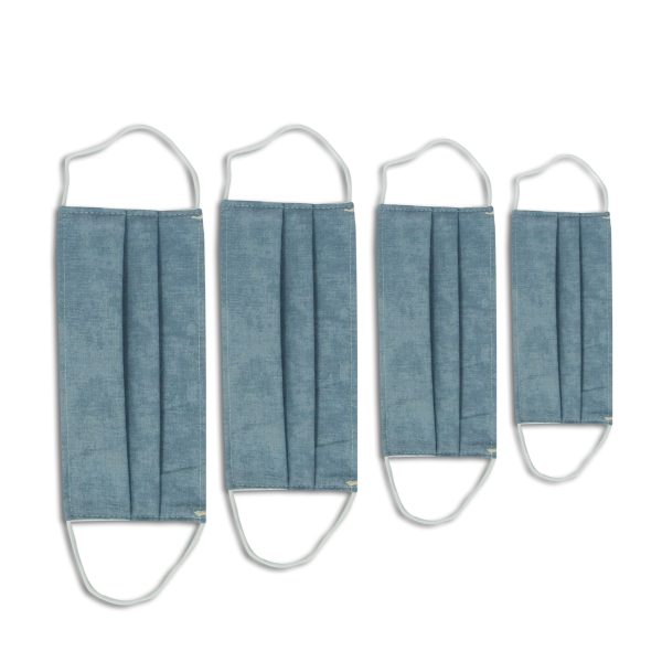 Heybez İndigo Mavi Marble Bez Maske