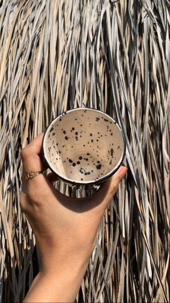 Imagine Mug / Siyah ( İçi Puantiyeli)
