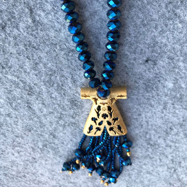 Kaftan Serisi Kobalt Gold Kolye