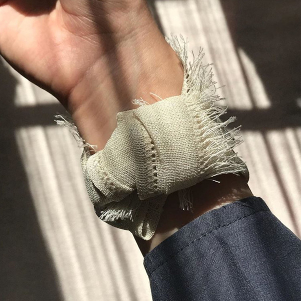 Kasnak Lila Kuşak Bileklik Kurdalesiz