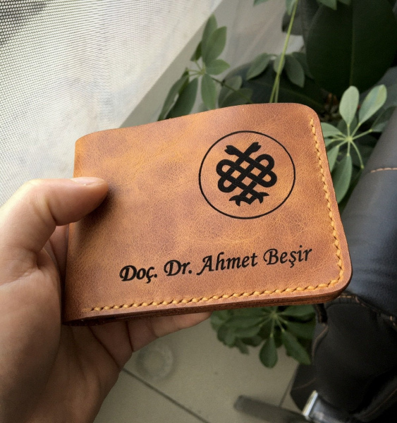Kişiye Özel El Yapımı Hakiki Deri Cüzdan