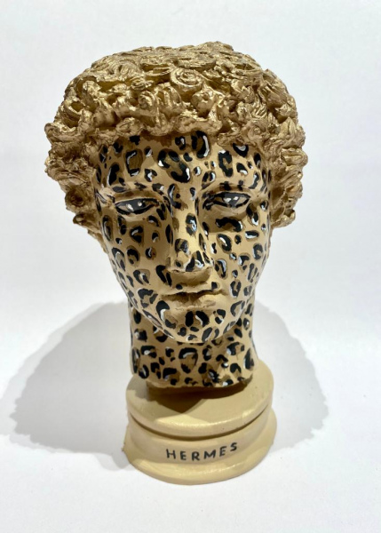 Leopar Desenli Erkek Figür Masa Süsü