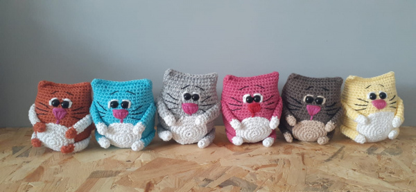 Mavi Minik Kedi Amigurumi Oyuncak