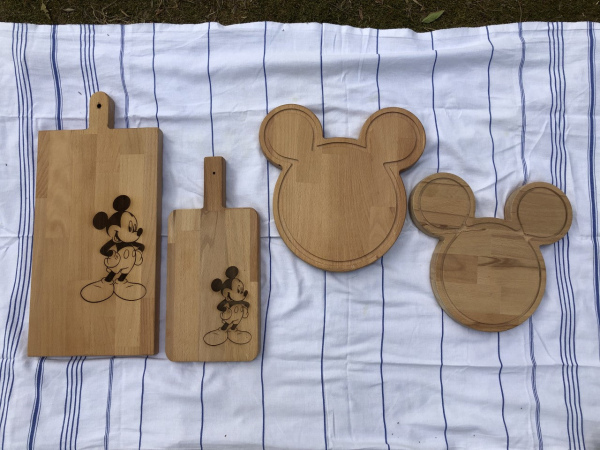 Mickey Ahşap Sunum Kesme Tahtası -