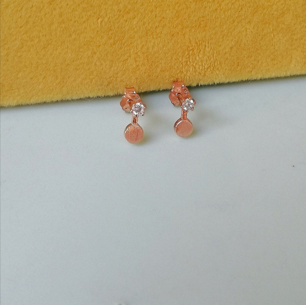 Minimal Taş Küpe 925 ayar gümüş 