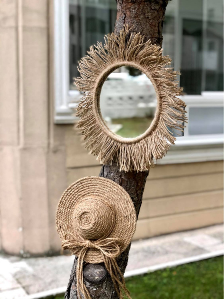 Naturel Saçaklı Ayna