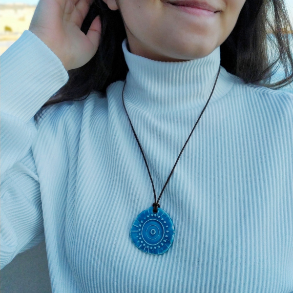 Nazar Collection Seramik Mavi Kolye