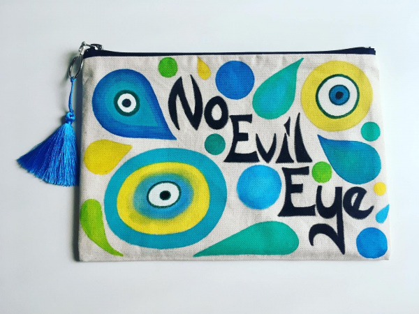 "No Evil Eye"  - Nazar değmesin - Portföy/Clutch Çanta