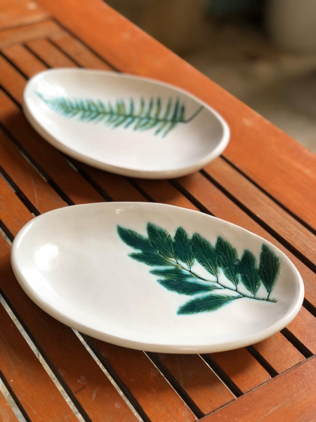 Oval Seramik Kahvaltı Tabağı