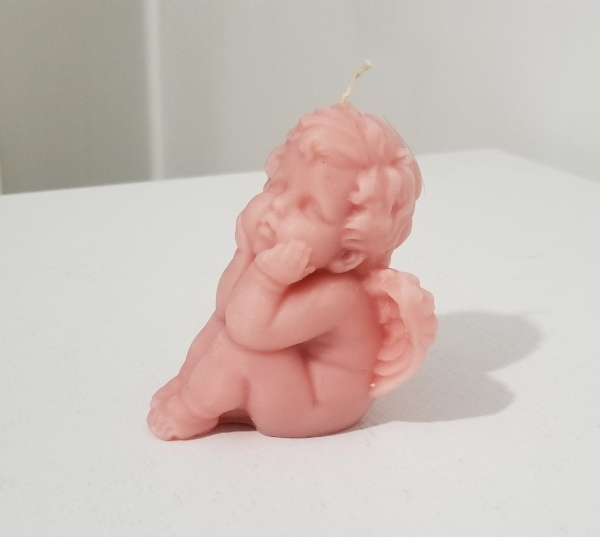 Pembe Aşk Meleği Mum 